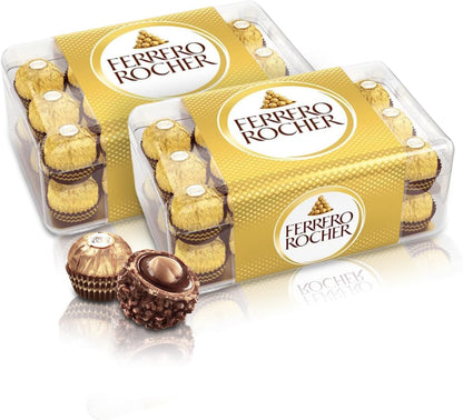 チョコレート フェレロ ロシェ Ferrero Rocher バレンタイン お年賀 チョコ プレゼント お菓子 ギフト 人気 おしゃれ 手土産 詰め合わせ まとめ買い 大容量 ヘーゼルナッツ ミルクチョコレート 30粒 375g