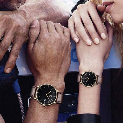 [BEN NEVIS] 腕時計 メンズ シンプル おしゃれ 薄型 カジュアル 日付表示 防水 アナログ クォーツ時計 メッシュ バンド ブラック