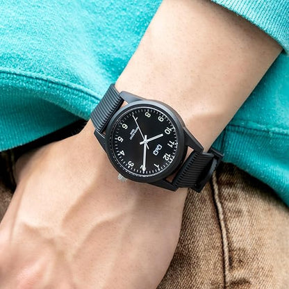 [シチズン Q&Q] 腕時計 アナログ 防水 ウレタンベルト VS40-002 メンズ ブラック