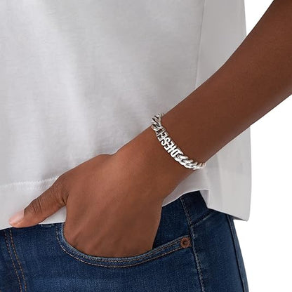 Diesel オールジェンダー ステンレススチールブレスレット, One Size, 金属, 宝石なし