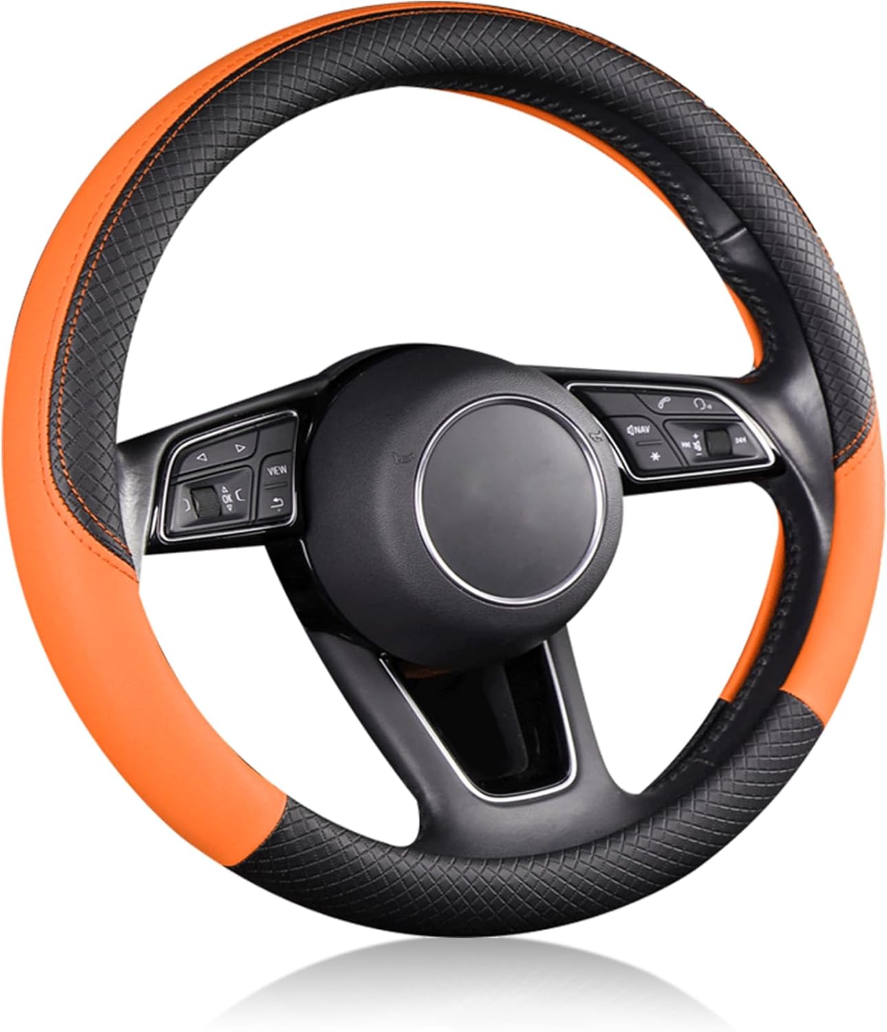 ハンドルカバー 車用 軽自動車 Sサイズ 3Dグリップ 滑り止め ステアリングカバー 汎用 37～38cm ベージュ