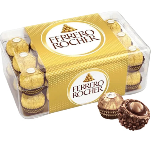 チョコレート フェレロ ロシェ Ferrero Rocher バレンタイン お年賀 チョコ プレゼント お菓子 ギフト 人気 おしゃれ 手土産 詰め合わせ まとめ買い 大容量 ヘーゼルナッツ ミルクチョコレート 30粒 375g