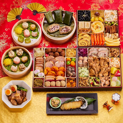 （12月30日着）板前魂 朱雀 おせち 特大8.5寸重箱 和洋中 三段重 5人前 49品目