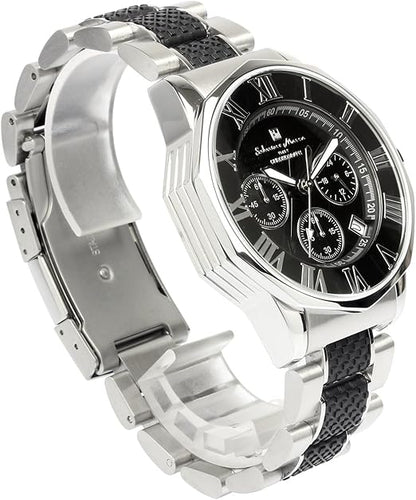 [サルバトーレマーラ] 腕時計 ウォッチ クロノグラフ 10気圧防水 ビジネス フォーマル イタリアブランド 限定モデル メンズ SM15104 (ブラック×ピンクゴールド) [並行輸入品]