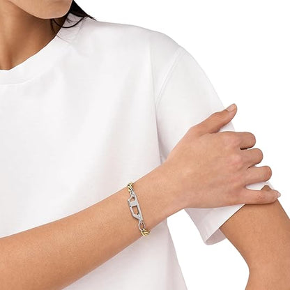 Diesel オールジェンダー ステンレススチールブレスレット, One Size, 金属, 宝石なし