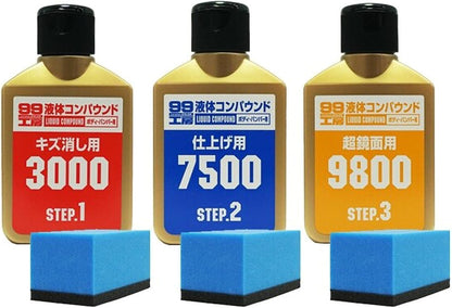 ソフト99(SOFT99) 99工房 補修用品 ECO 液体コンパウンドトライアルセット 環境へ配慮した紙製パッケージ採用 塗装面のキズ消し 仕上げ 鏡面仕上げ用 専用スポンジ 79200