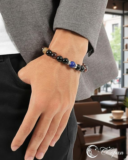 【金運 仕事運 厄除け】 CCopan ブレスレット メンズ レディース 人気 パワーストーン 天然石 数珠 ギャンブル運 魔除け お守り 強力