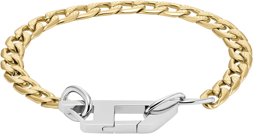 Diesel オールジェンダー ステンレススチールブレスレット, One Size, 金属, 宝石なし