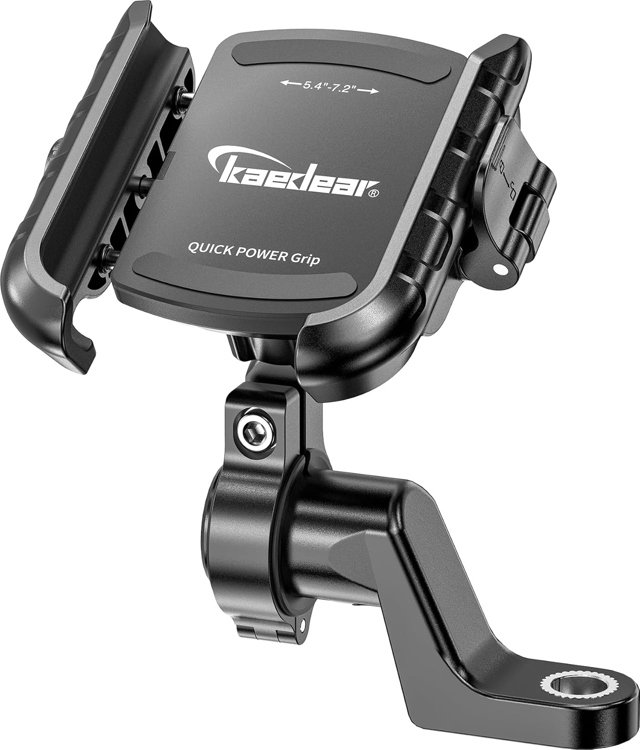 Kaedear(カエディア) バイク スマホホルダー 携帯ホルダー バイク用スマホホルダー 振動吸収 マウント 一体構造 レバー操作 クイックパワーグリップ/特許 Airマウント KDR-M8SPJ (ブラック)