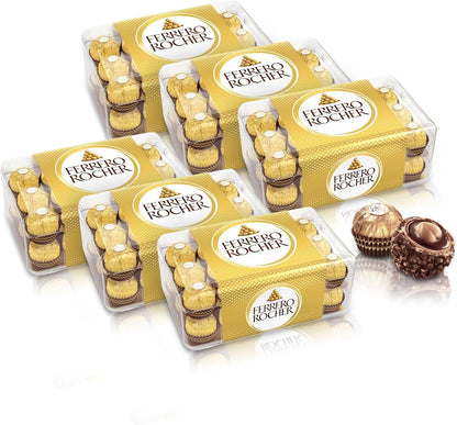 チョコレート フェレロ ロシェ Ferrero Rocher バレンタイン お年賀 チョコ プレゼント お菓子 ギフト 人気 おしゃれ 手土産 詰め合わせ まとめ買い 大容量 ヘーゼルナッツ ミルクチョコレート 30粒 375g