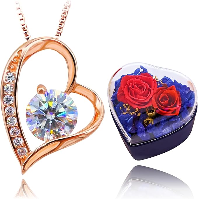 [Atlacic] ネックレス レディース 最高級 ジルコニア 刻印有り プレゼント ギフト セット オープンハート クリスマス 誕生日 プレゼント