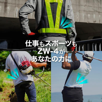 ザムスト（ZAMST）動きやすさと固定力を兼ね備えた 腰サポーター ZWシリーズ  男女兼用・簡単着脱・圧迫力調節可能・高通気性