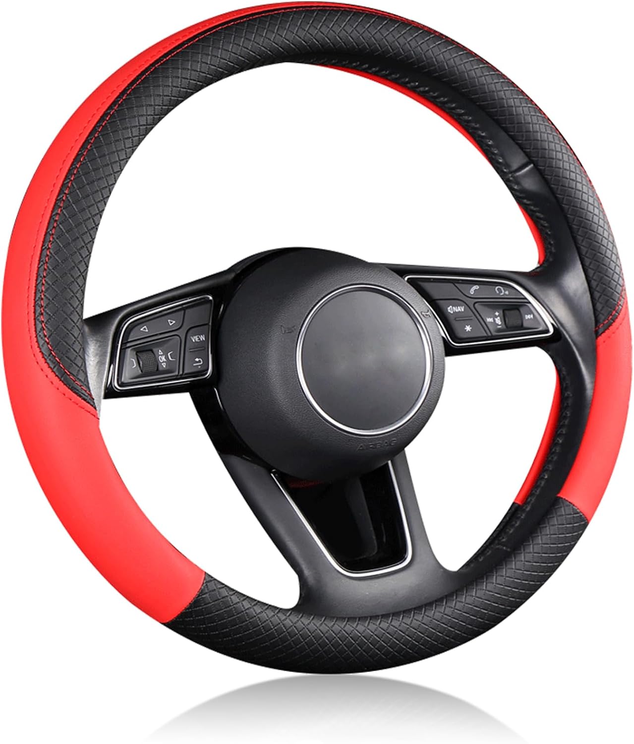 ハンドルカバー 車用 軽自動車 Sサイズ 3Dグリップ 滑り止め ステアリングカバー 汎用 37～38cm ベージュ