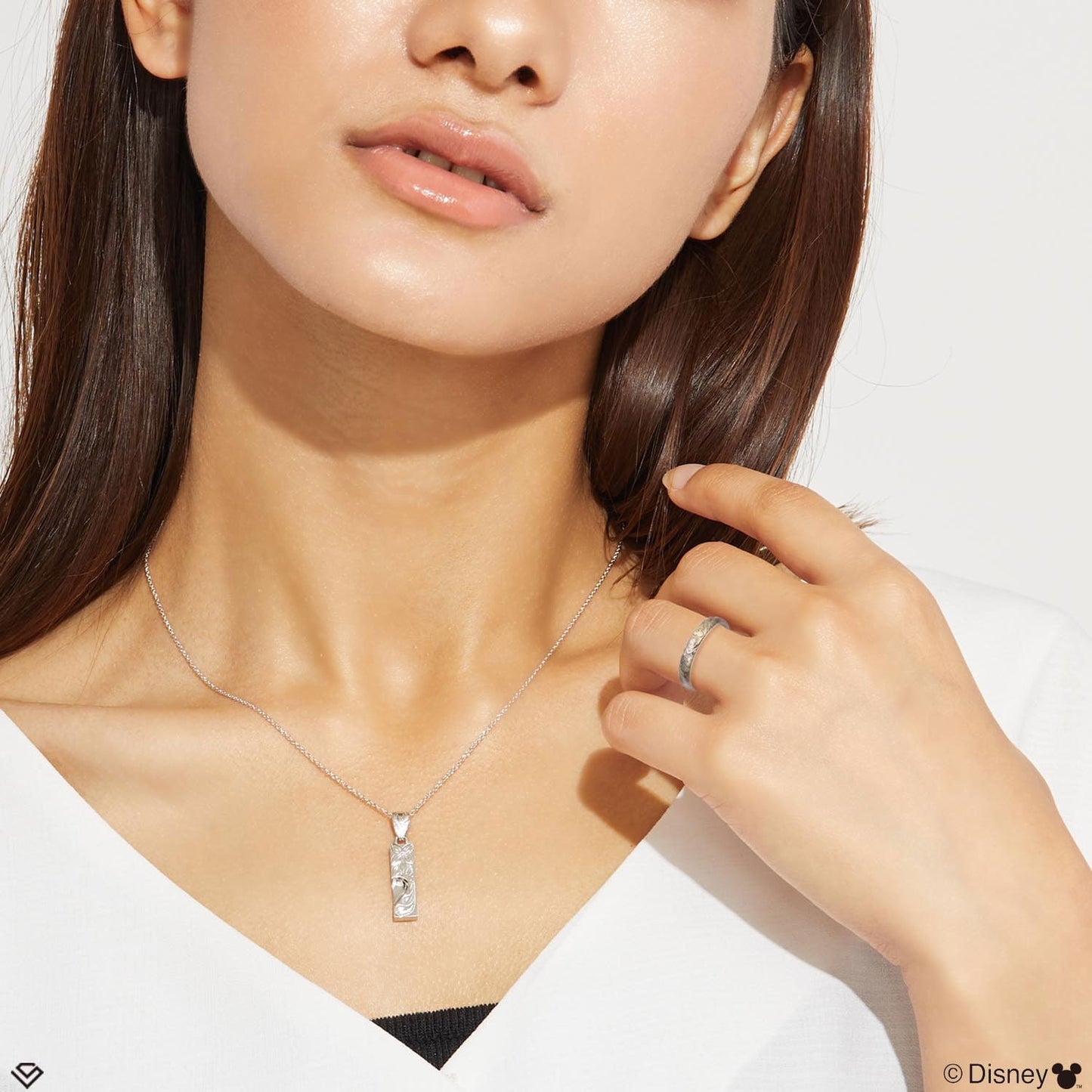 [ララクリスティー] ハワイアンジュエリー ディズニーコレクション ミッキー プルメリア ストレート リング lr58-0001-l