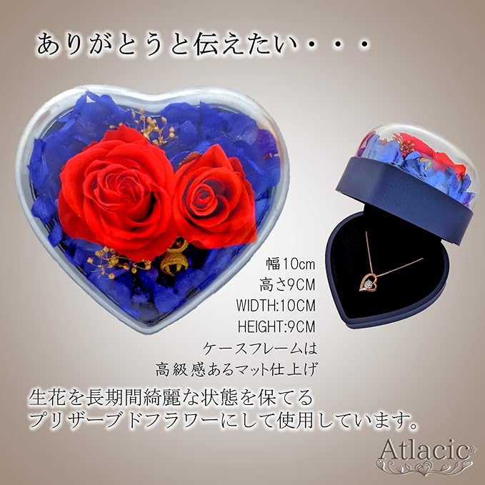 [Atlacic] ネックレス レディース 最高級 ジルコニア 刻印有り プレゼント ギフト セット オープンハート クリスマス 誕生日 プレゼント