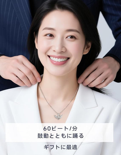 [MomentWish] ダンシングストーン ネックレス レディース 0.5-1 カラット モアサナイト ペンダント シルバーネックレス人気ブランド チェーン 誕生日 記念日 プレゼント（長40cm＋アジャスター5cm） 華奢ギフトボックス付け