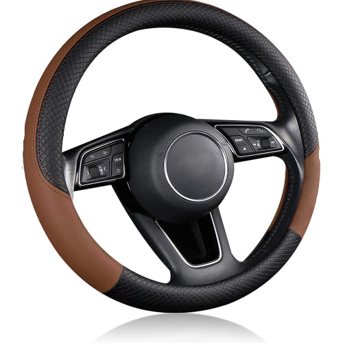 ハンドルカバー 車用 軽自動車 Sサイズ 3Dグリップ 滑り止め ステアリングカバー 汎用 37～38cm ベージュ