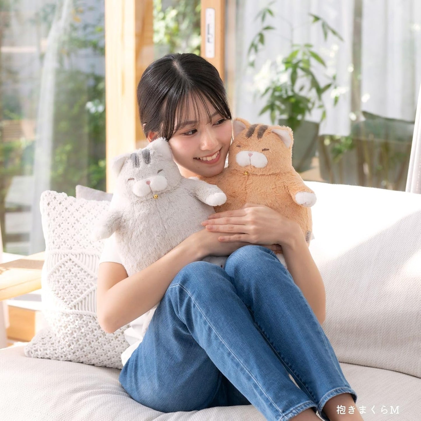 りぶはあと はちわれのかつお 抱き枕 ぬいぐるみ Mサイズ 全長約26cm