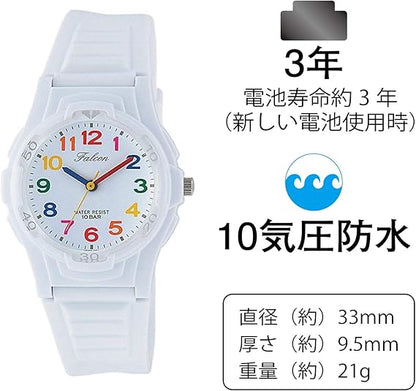[シチズン Q&Q] 腕時計 アナログ 防水 ウレタンベルト VS08-002 メンズ ホワイト