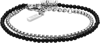 Diesel オールジェンダー ステンレススチールブレスレット, One Size, 金属, 宝石なし