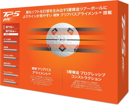 テーラーメイド(TAYLOR MADE) TMJ24 TP5/TP5 pix/TP5x/TP5x pix JPN 12個入り ゴルフボール 2024年モデル