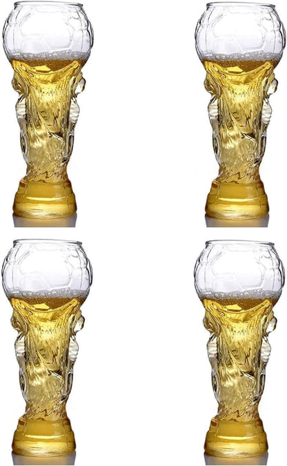 【morningplace】 ビール グラス サッカー ワールドカップ風 ユニーク デザイン お洒落 450ml (1個)