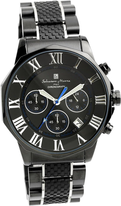 [サルバトーレマーラ] 腕時計 ウォッチ クロノグラフ 10気圧防水 ビジネス フォーマル イタリアブランド 限定モデル メンズ SM15104 (ブラック×ピンクゴールド) [並行輸入品]