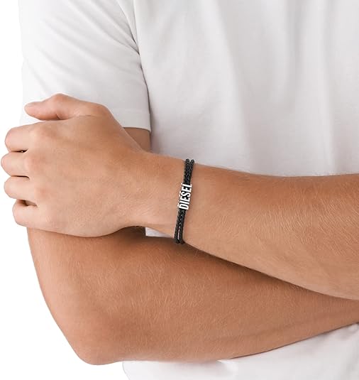 Diesel オールジェンダー ステンレススチールブレスレット, One Size, 金属, 宝石なし