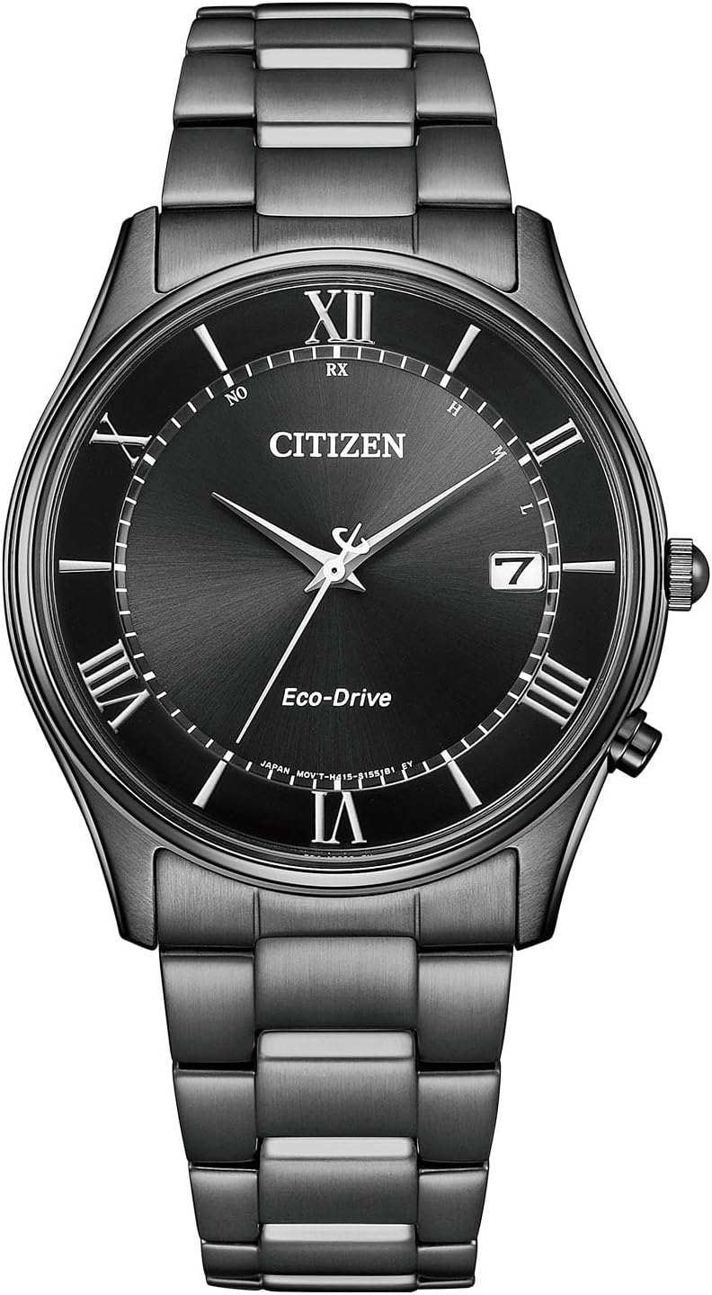 [CITIZEN] 腕時計 CITIZEN COLLECTION (電波時計/防水/薄型) AS1064-53E 光発電エコ・ドライブ NIGHT COLOUR EDITION サファイアガラス メンズ ビジネス アナログ シンプル 日付 秒針ブラック 黒 電波ソーラー