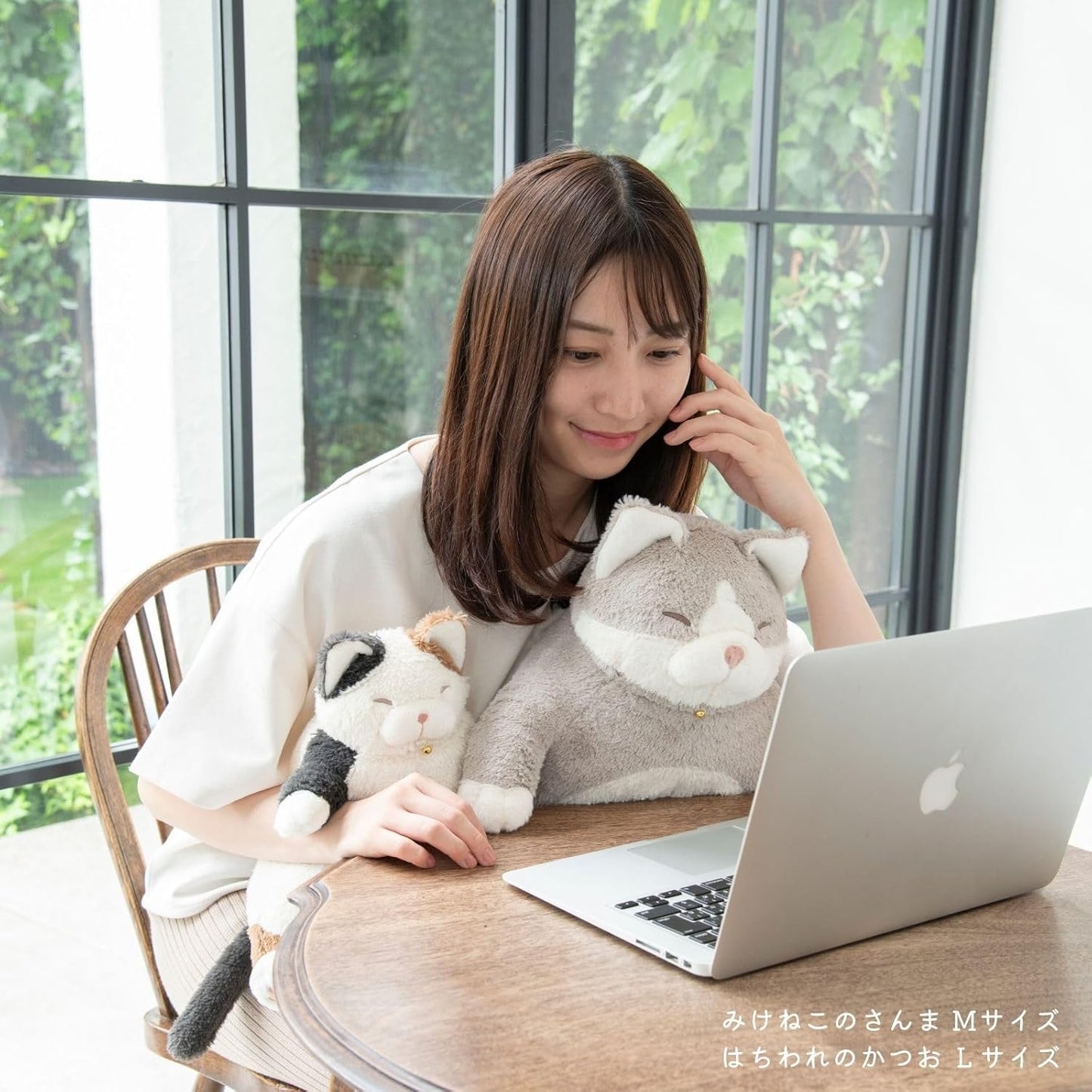 りぶはあと はちわれのかつお 抱き枕 ぬいぐるみ Mサイズ 全長約26cm