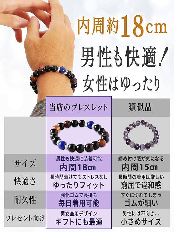 【金運 仕事運 厄除け】 CCopan ブレスレット メンズ レディース 人気 パワーストーン 天然石 数珠 ギャンブル運 魔除け お守り 強力