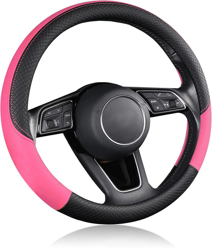 ハンドルカバー 車用 軽自動車 Sサイズ 3Dグリップ 滑り止め ステアリングカバー 汎用 37～38cm ベージュ