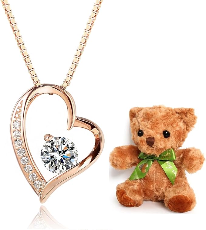 [Jeconpal] ネックレス レディース スワロフスキージルコニア採用 純銀925 オープンハート アクセサリー 金属アレルギー対応 ホワイトデー バレンタイン クリスマス 誕生日 プレゼント 女性 ギフト