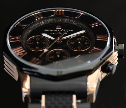 [サルバトーレマーラ] 腕時計 ウォッチ クロノグラフ 10気圧防水 ビジネス フォーマル イタリアブランド 限定モデル メンズ SM15104 (ブラック×ピンクゴールド) [並行輸入品]