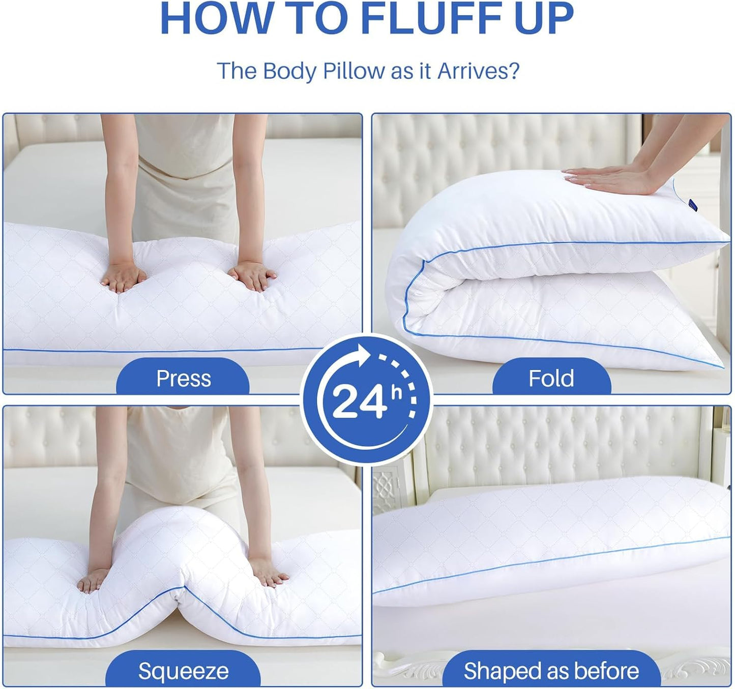 YZ HOME 抱き枕 本体 160×50cm（1個・ホワイト）