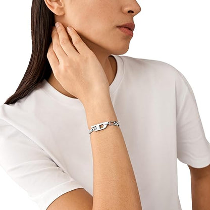 Diesel オールジェンダー ステンレススチールブレスレット, One Size, 金属, 宝石なし