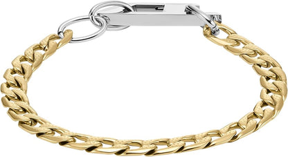 Diesel オールジェンダー ステンレススチールブレスレット, One Size, 金属, 宝石なし