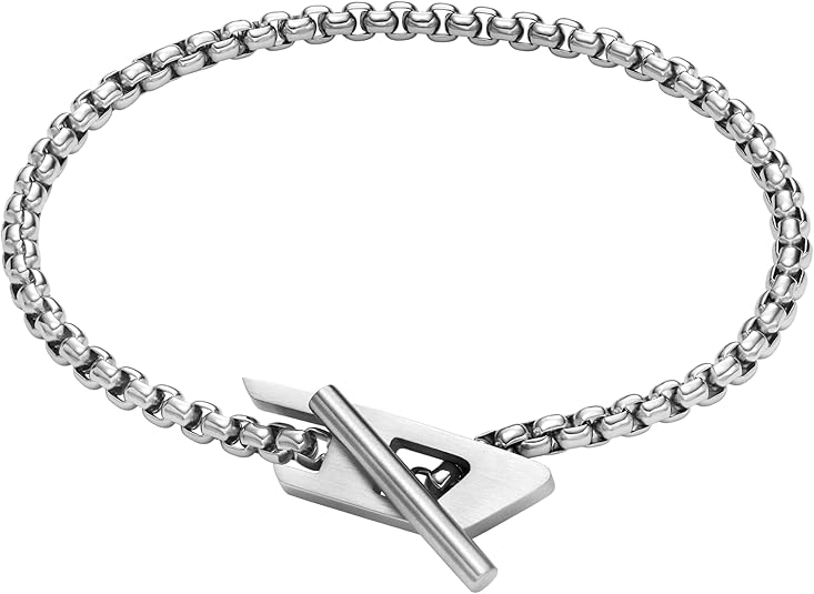 Diesel オールジェンダー ステンレススチールブレスレット, One Size, 金属, 宝石なし