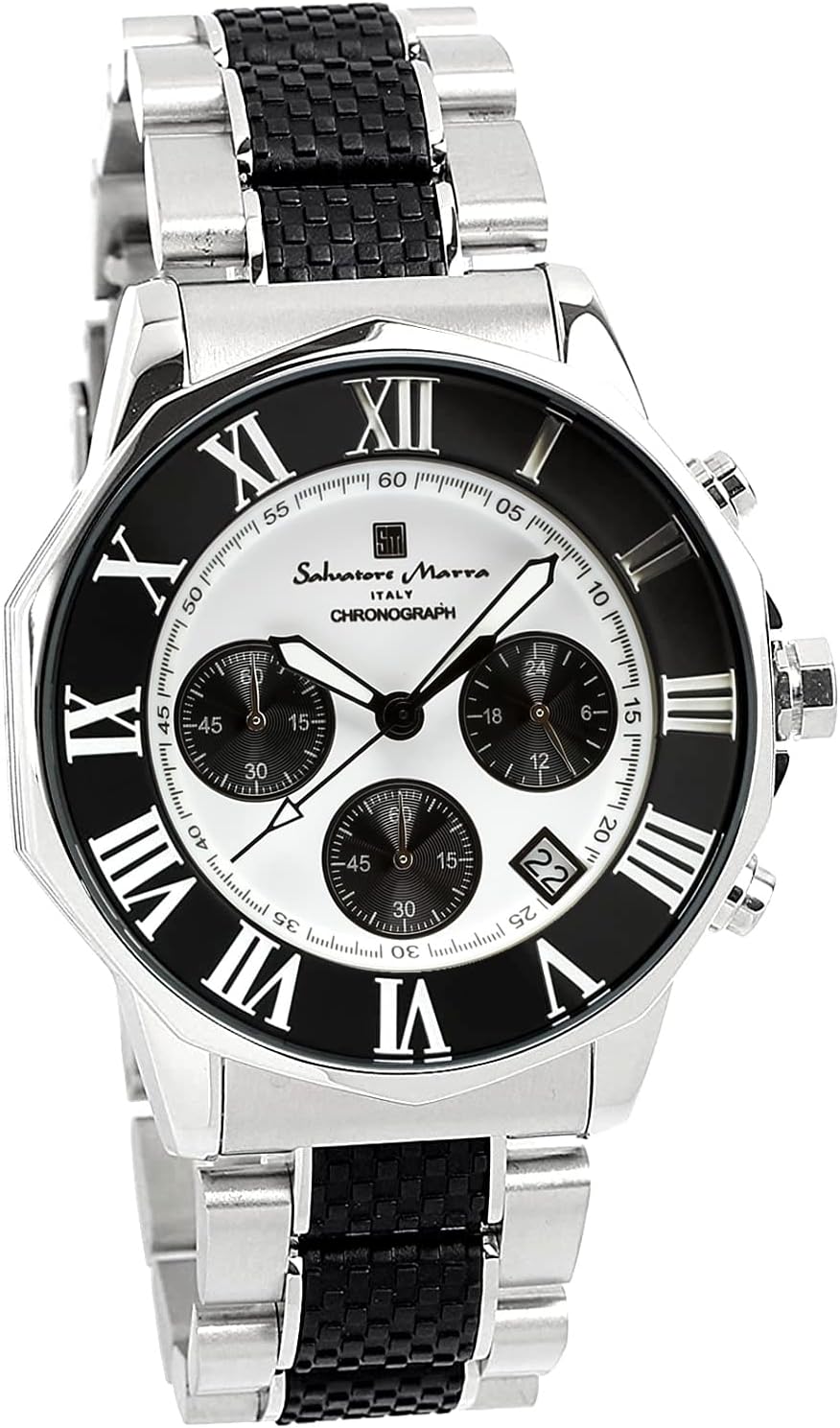 [サルバトーレマーラ] 腕時計 ウォッチ クロノグラフ 10気圧防水 ビジネス フォーマル イタリアブランド 限定モデル メンズ SM15104 (ブラック×ピンクゴールド) [並行輸入品]