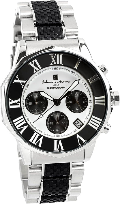 [サルバトーレマーラ] 腕時計 ウォッチ クロノグラフ 10気圧防水 ビジネス フォーマル イタリアブランド 限定モデル メンズ SM15104 (ブラック×ピンクゴールド) [並行輸入品]