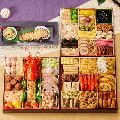 （12月30日着）板前魂 極 おせち 特大8.5寸重箱 和洋風 三段重 5人前 44品目