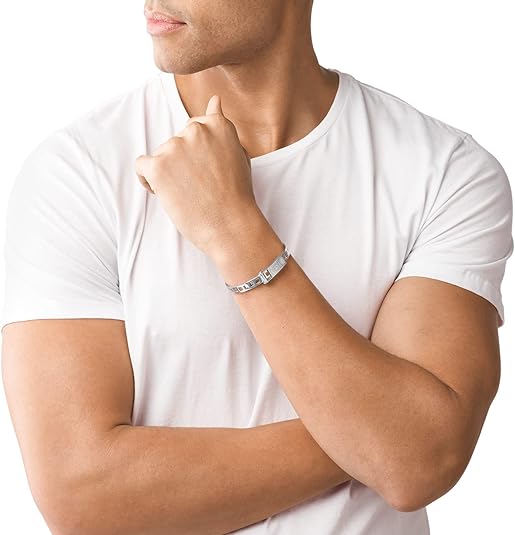 Diesel オールジェンダー ステンレススチールブレスレット, One Size, 金属, 宝石なし