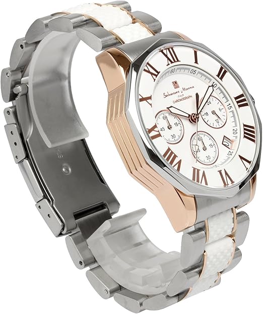 [サルバトーレマーラ] 腕時計 ウォッチ クロノグラフ 10気圧防水 ビジネス フォーマル イタリアブランド 限定モデル メンズ SM15104 (ブラック×ピンクゴールド) [並行輸入品]