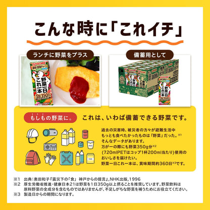 カゴメ 野菜一日これ一本 200ml紙パック×24本(食物繊維 カリウム ビタミンA リコピン カルシウム)