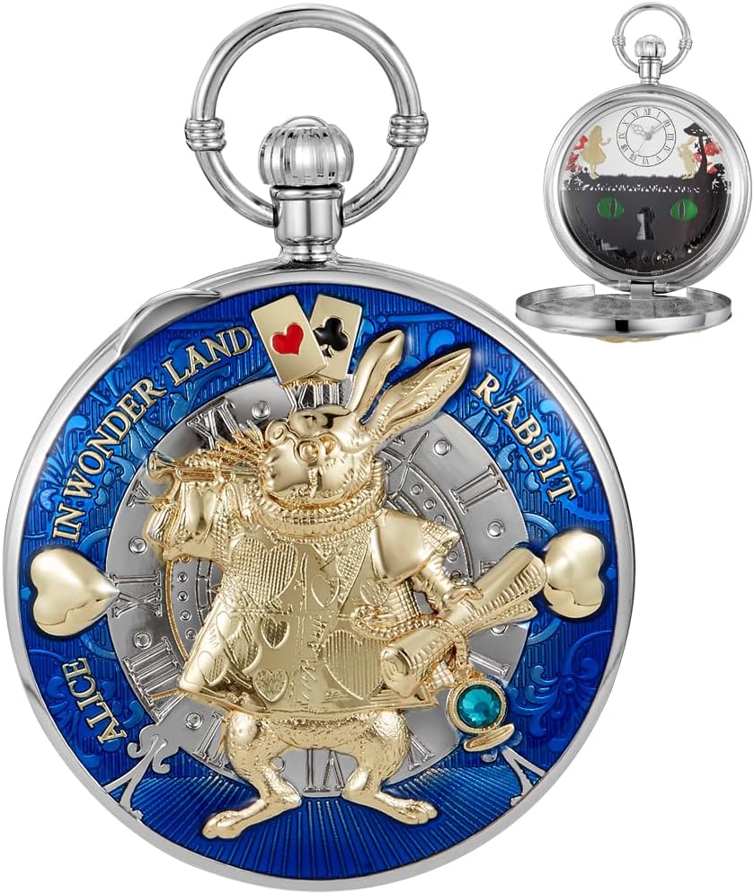 懐中時計 オルゴール 音楽時計チェーン   クリスマス 誕生日 卒業ギフト, ローズゴールドグリーン-01 手回し式