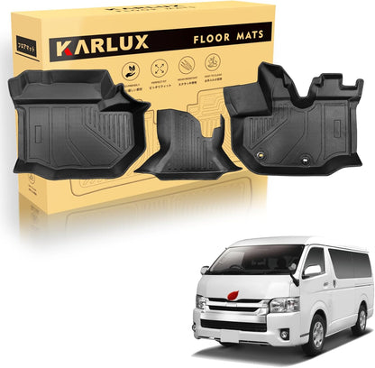 KARLUX トヨタ ハイエース200系 フロアマット 3D TPE素材 標準ナロー車 1列目用