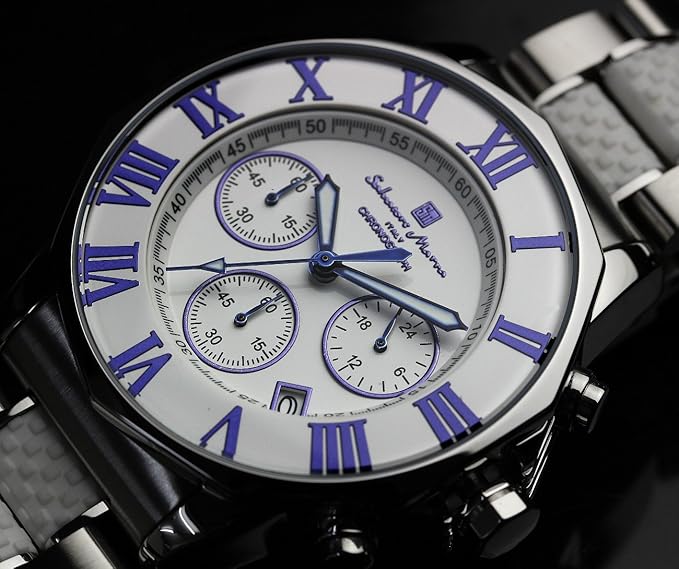 [サルバトーレマーラ] 腕時計 ウォッチ クロノグラフ 10気圧防水 ビジネス フォーマル イタリアブランド 限定モデル メンズ SM15104 (ブラック×ピンクゴールド) [並行輸入品]