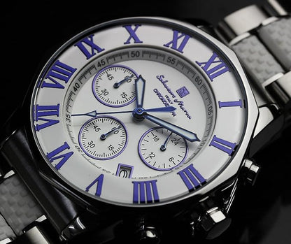 [サルバトーレマーラ] 腕時計 ウォッチ クロノグラフ 10気圧防水 ビジネス フォーマル イタリアブランド 限定モデル メンズ SM15104 (ブラック×ピンクゴールド) [並行輸入品]