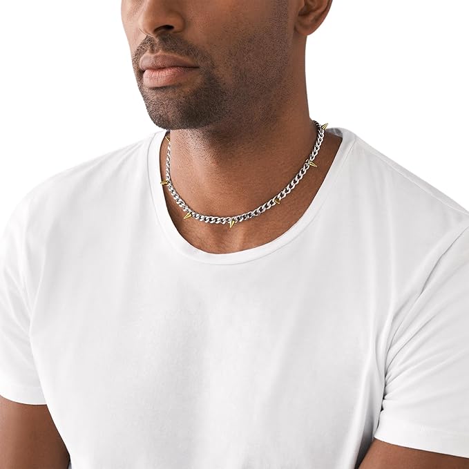 Diesel（ディーゼル）ステンレス製チェーンネックレス メンズ