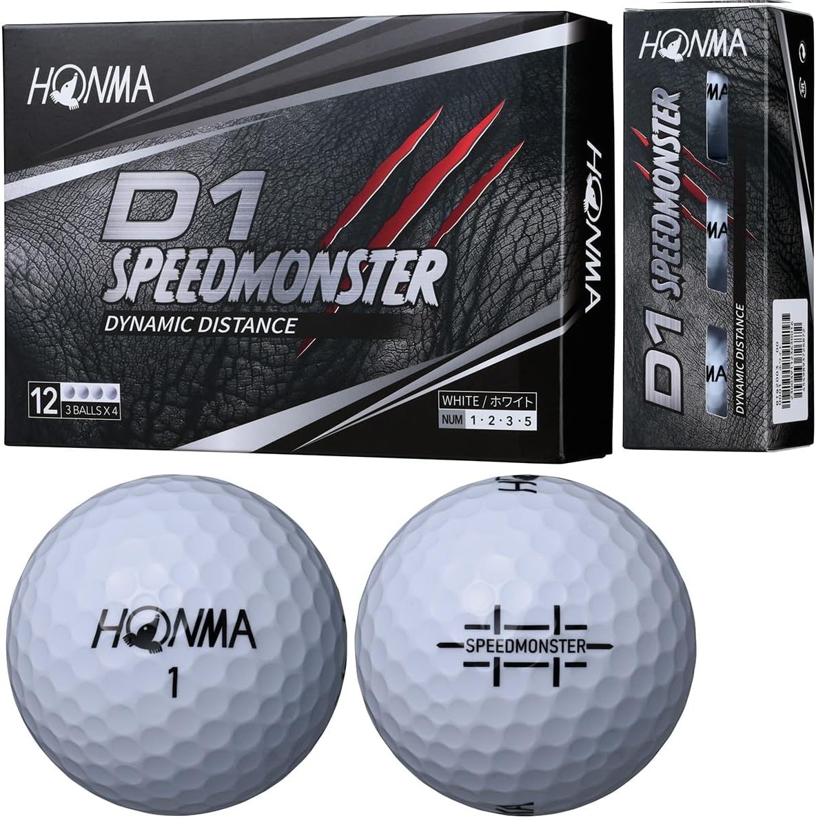 本間ゴルフ HONMA ボール D1 スピードモンスター ボール 3ダースセット 3ダース(36個入り)